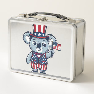 Diseño de camiseta vintage vector koala patriótico