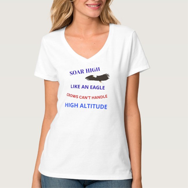 Diseño de camiseta Vuela Alto Como un Águila (Anverso)