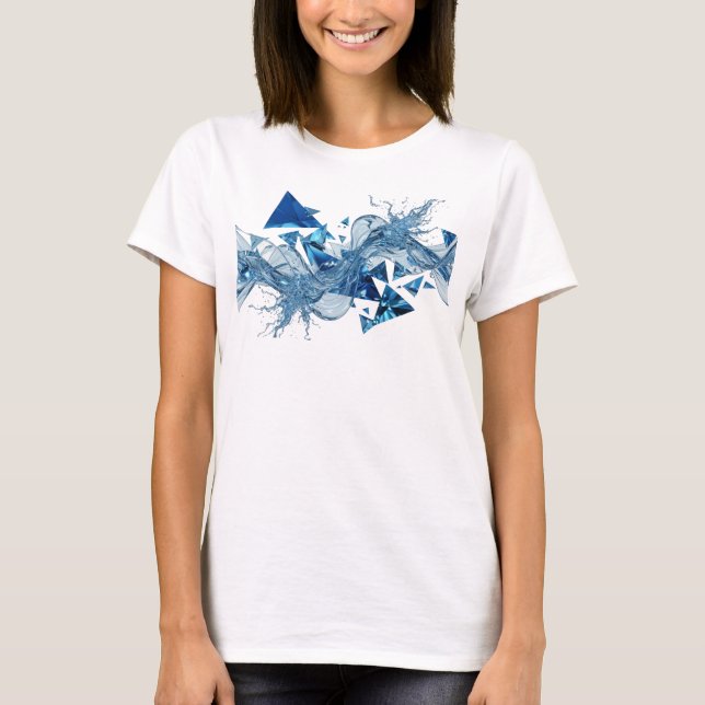 Diseño de camiseta WATER FLOW Witty Blue (Anverso)