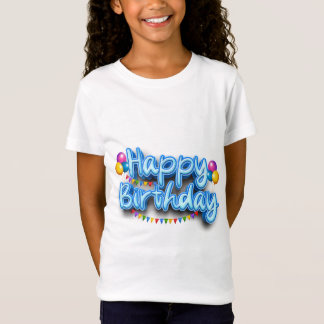 Diseño de camiseta White Happy Brithday