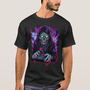 Diseño de camiseta Zombie Gamer de Halloween con N