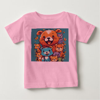 Diseño de camisetas animales para niños juguetones
