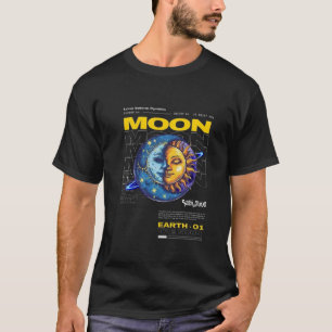 Diseño de camisetas celestes gemelas de sol y luna