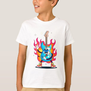 Diseño de camisetas coloridas para niños violines 