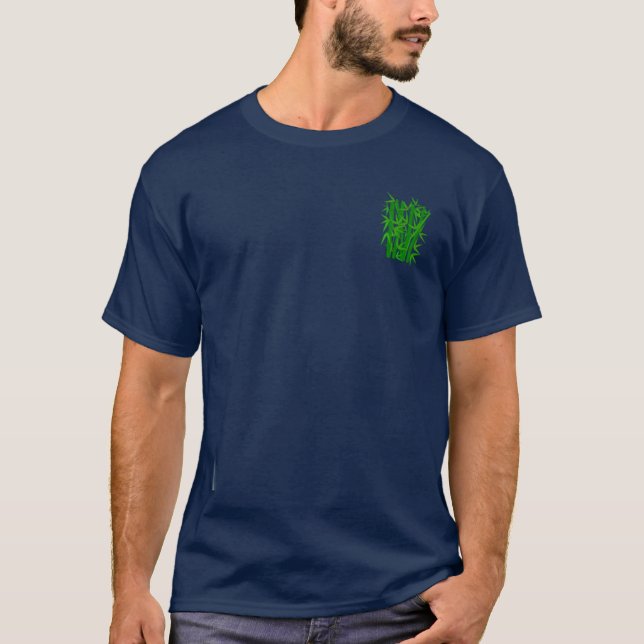 Diseño de camisetas con bambú Crecer con el flujo (Anverso)