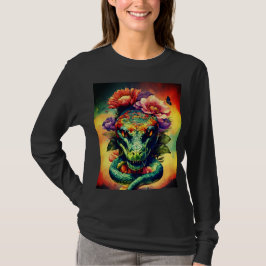 Diseño de camisetas con cabeza de serpiente.