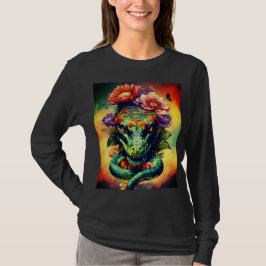 Diseño de camisetas con cabeza de serpiente.