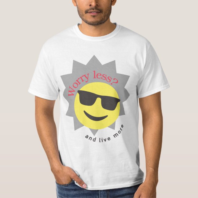 Diseño de camisetas con emojis de menos preocupaci (Anverso)
