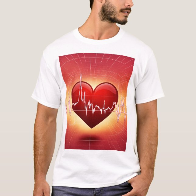 Diseño de camisetas con forma de corazón (Anverso)