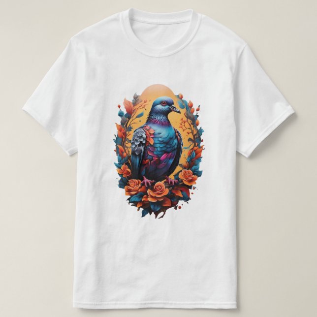 Diseño de camisetas con la paloma (Diseño del anverso)