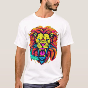 diseño de camisetas con logotipo de león