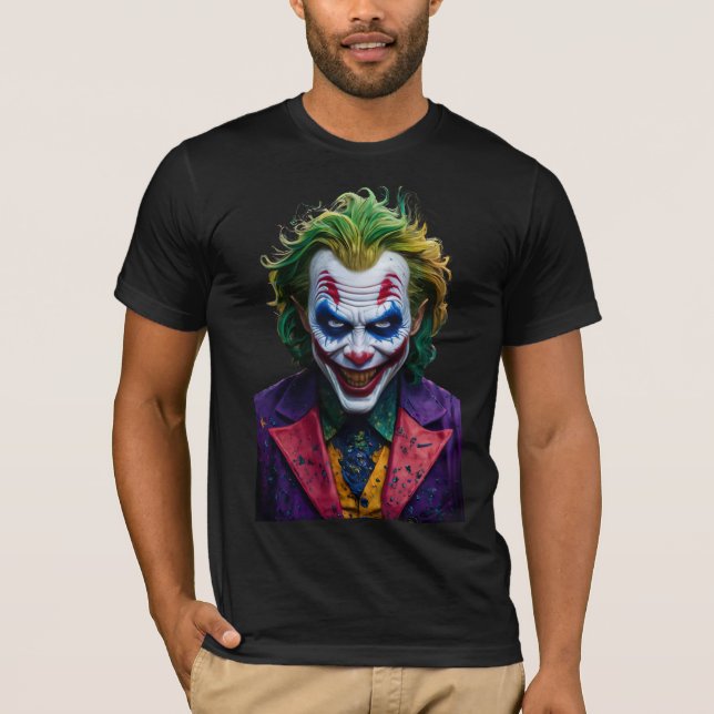 Diseño de camisetas con retrato de bromista oscuro (Anverso)