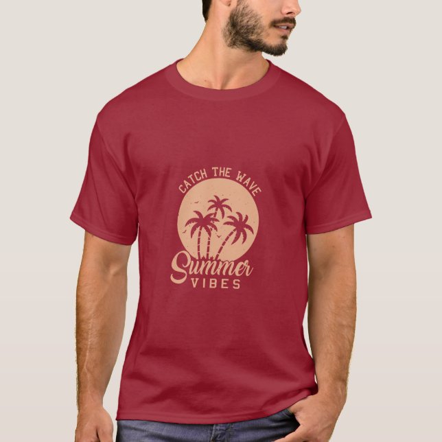 Diseño de camisetas con vibraciones de verano (Anverso)