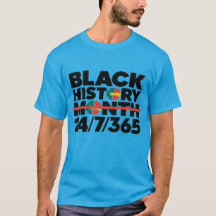 Diseño de camisetas de 24/7/365" en Mes de Histori