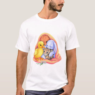 Diseño de camisetas de animales adorables y curado