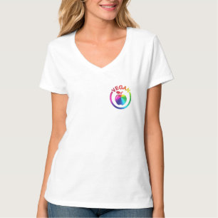 diseño de camisetas de arcoiris gráfico vegano de