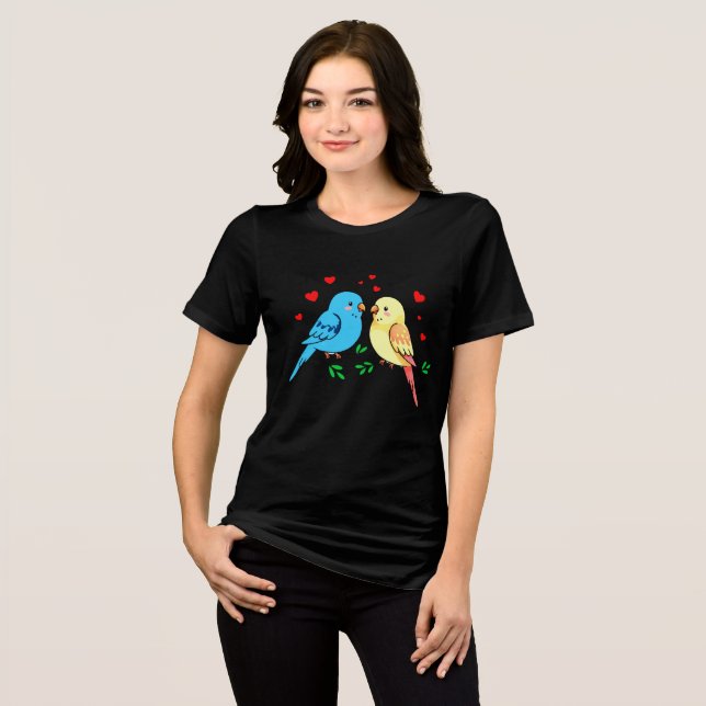 diseño de camisetas de aves amorosas valentales (Anverso Completo)