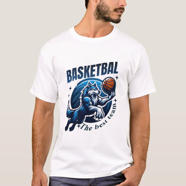 Diseño de camisetas de baloncesto Fierce Wolf (Anverso)