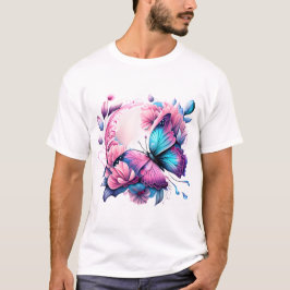 Diseño de camisetas de belleza flotante