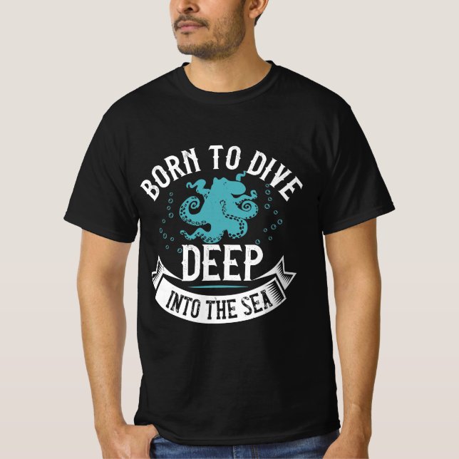 Diseño de camisetas de buceo nace para sumergirse  (Anverso)