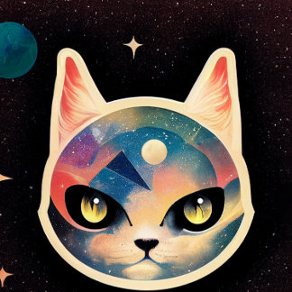 Diseño de camisetas de Cat espacial.