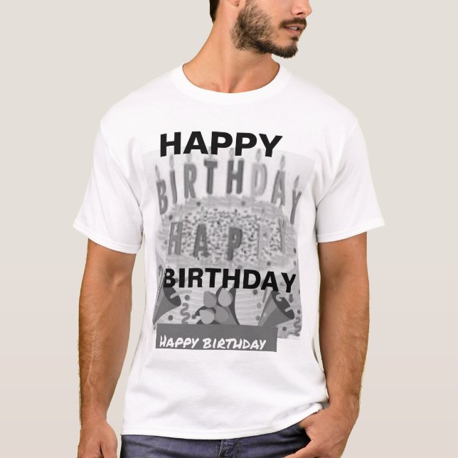 Diseño de camisetas de cumpleaños feliz (Anverso)