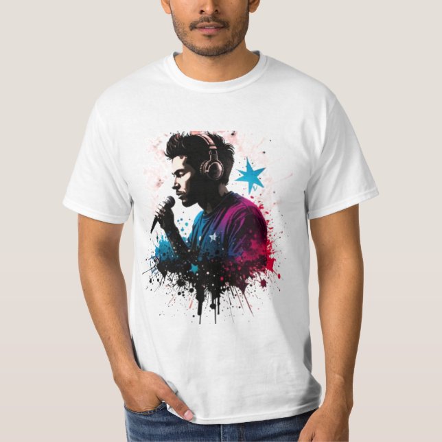 Diseño de camisetas de DJ Rising Star (Anverso)