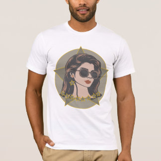 diseño de camisetas de estilo vintage con retrato 