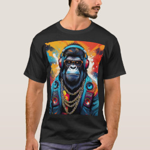 Diseño de camisetas de gorila loco