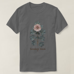 Diseño de camisetas de hojas de geranio 2