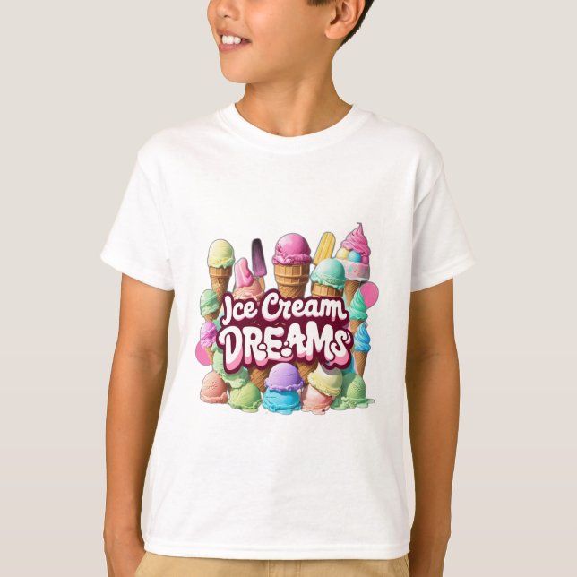 Diseño de camisetas de "Ice Cream Dreams" para los (Anverso)