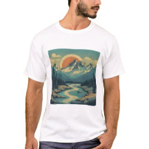Diseño de camisetas de la montaña Sunset