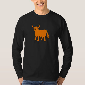 Diseño de camisetas de la vaca Highland