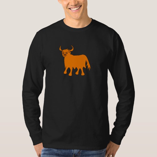 Diseño de camisetas de la vaca Highland (Anverso)