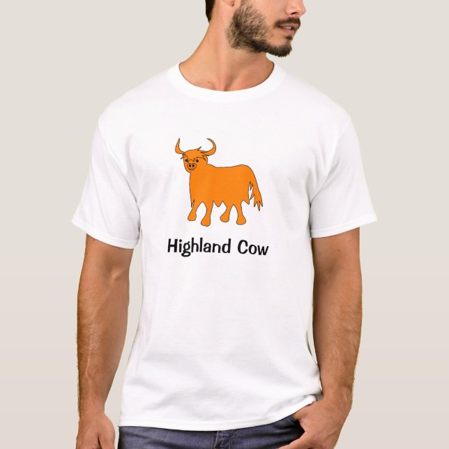 Diseño de camisetas de la vaca Highland (Anverso)