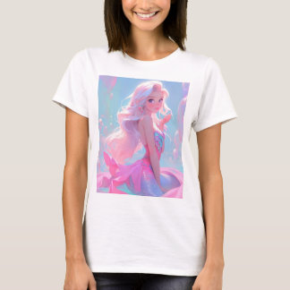 Diseño de camisetas de muñecas Barbie con arco iri
