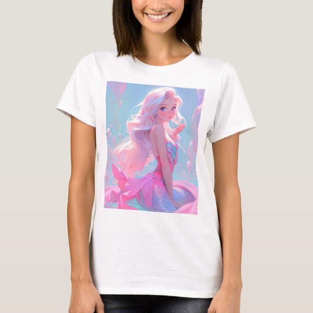 Diseño de camisetas de muñecas Barbie con arco iri (Anverso)
