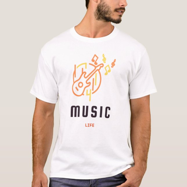 Diseño de camisetas de Music Life (Anverso)