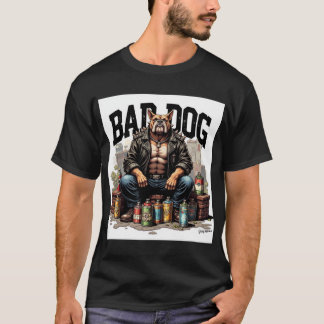 Diseño de camisetas de perro malo