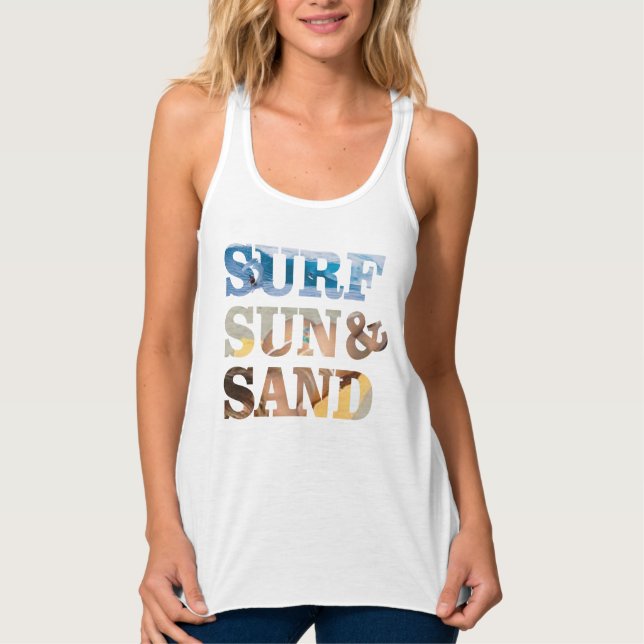 diseño de camisetas de playa de verano de surf y a (Anverso)