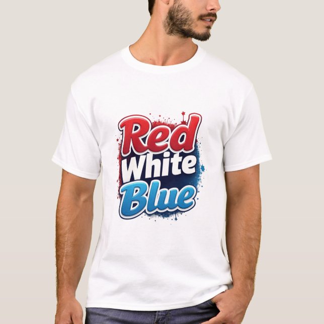 Diseño de camisetas de Red White Blue cita (Anverso)