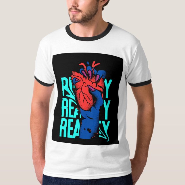 Diseño de camisetas de ropa de calle del corazón r (Anverso)