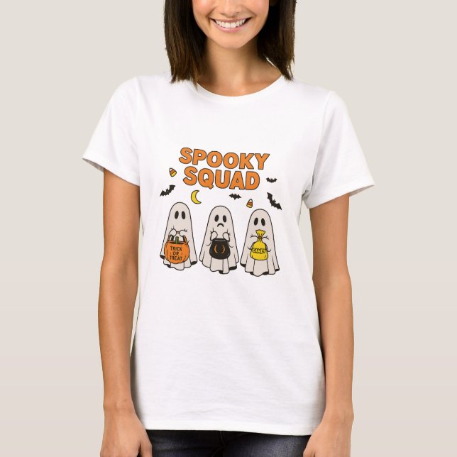 Diseño de camisetas de Spooky Squad (Anverso)