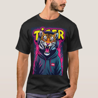 Diseño de camisetas de tigre loco