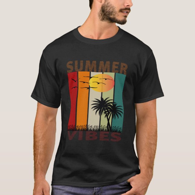 Diseño de camisetas de verano con palmeras (Anverso)