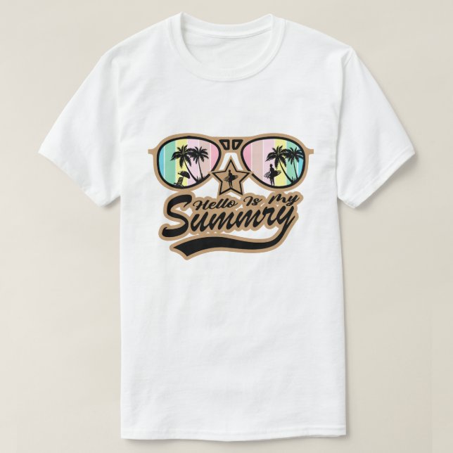 diseño de camisetas de vidrio solar de verano (Diseño del anverso)