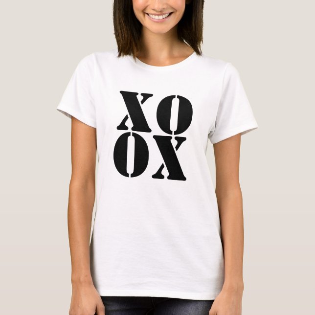 diseño de camisetas de xoxo love el día de San Val (Anverso)