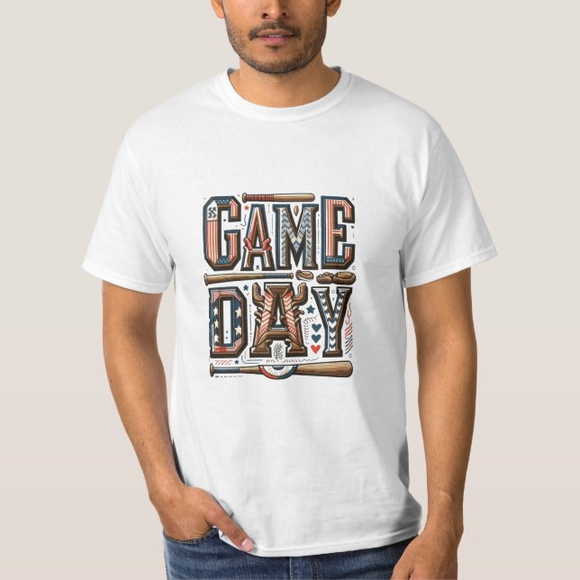 Diseño de camisetas del "DÍA DEL JUEGO" (Anverso)