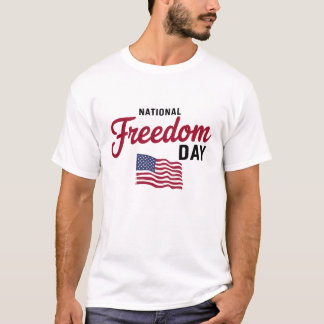 Diseño de camisetas del Día Nacional de la Liberta