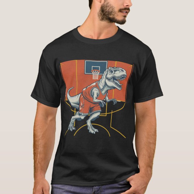 Diseño de camisetas del jugador de baloncesto Dino (Anverso)